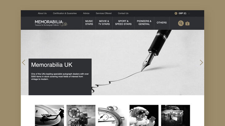 Website launch for UK’s leading specialist autograph dealer